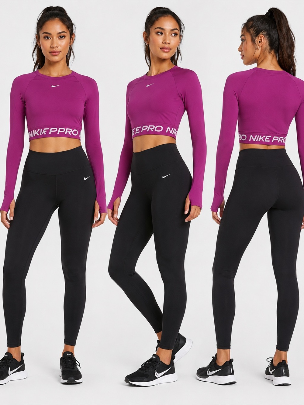 Nike cropped top size m color pink